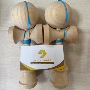 Le jouet de jeu de compétences en bois Premium Kendama pour enfants adultes améliore la dextérité réflexe et les compétences d'équilibre - Product Image 1