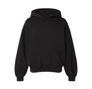 Sweat à capuche lourd 100% coton pour hommes avec logo de broderie personnalisé en polaire vierge sans ficelle sweat à capuche surdimensionné unisexe vente en gros - Product Image 1