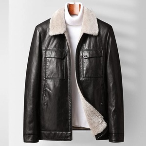 Veste en peau de mouton pour hommes personnalisable d'hiver nouvelle Collection support en cuir de mouton naturel fausse fourrure longue peluche manteau tailles XXS-8XL - Product Image 3