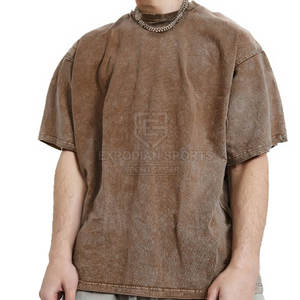 Fabricación de fábrica, camisetas de lavado ácido de gran tamaño hechas a medida, camisetas de lavado ácido de algodón 100% para adultos de gran tamaño - Product Image 4