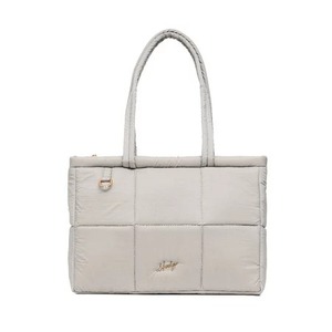 Hody Women's Quilted Crinckle Premium <b>Tote</b> Bag Casual Minimalist Style Zipper Open Top Large Capacity Daily Use Single Handle - Product Image 5