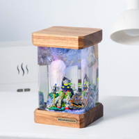 Lampe en époxy personnalisée, lampe en résine époxy, lampe en résine époxy personnalisée, lampe en bois et résine, veilleuse personnalisée, cadeau fait main, Halloween