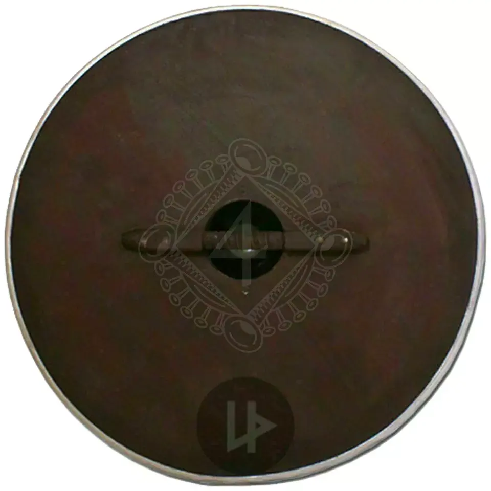 Medieval Royal Vikings Shield Adult Size 24inch Warrior King Shield Handmade Natural Wood Carved Battle Cosplay Shield Usage