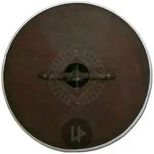 Escudo de vikingos reales medievales tamaño adulto 24 pulgadas Warrior King Shield hecho a mano madera Natural tallada batalla Cosplay escudo uso