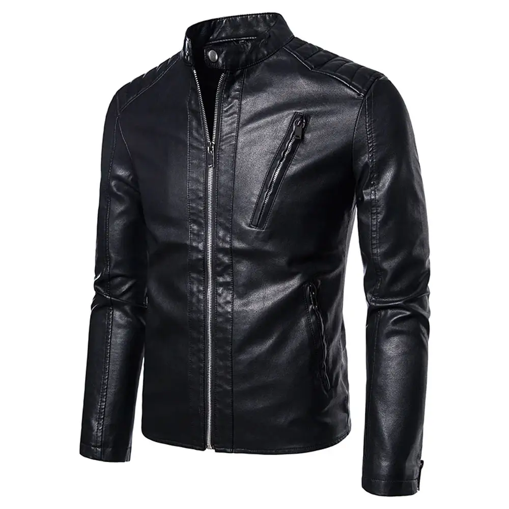 Wholesale High Quality Winter Biker Jacket Men Winter Brand New Custom Motorbike Faux Pu Biker Jacket