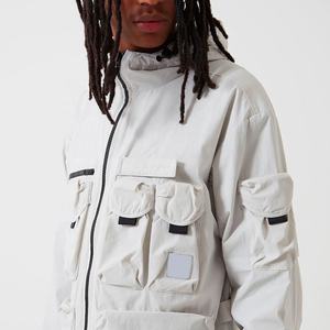 Cortavientos impermeable con logotipo personalizado para hombre, chaqueta de trabajo al aire libre, Deportes, a prueba de viento, elástica, de utilidad, para invierno - Product Image 5