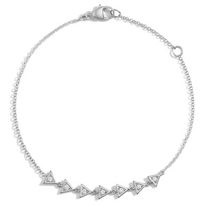 10k 14k 18k Solid Real <b>Gold</b> Fashion Jewelry Unique Design Triangle Shape Round Cut Natural Diamond <b>Bracelet</b> with Certificate - Product Image 4