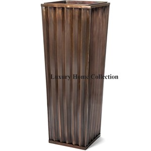 Macetas y macetas de exhibición de flores decorativas grandes para exteriores e interiores de aluminio con acabado de esmalte de Color único de la India - Product Image 5