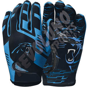 Gants de football américains personnalisés OEM, paume collante, haute qualité, design personnalisé, gants de football rembourrés, fabricant en gros pour les joueurs de ligne - Product Image 3