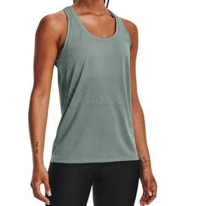 Mujeres con estilo de algodón Poliéster Gimnasio Fitness Tank Tops Transpirable Estilo casual en el mejor precio - Product Image 3