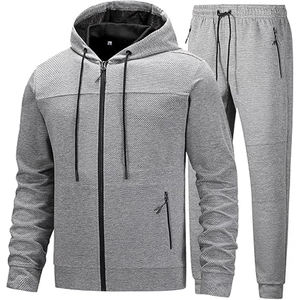 Conjunto de chándal de 2 piezas, traje de jogging con cremallera completa y ajuste atlético, ropa cómoda y elegante - Product Image 5