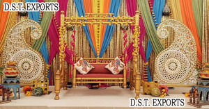 Maharani mariage balançoire de mariée pour scène cérémonie de mariage décoration balançoire Jhula musulman Sangeet nuit scène balançoire USA - Product Image 4