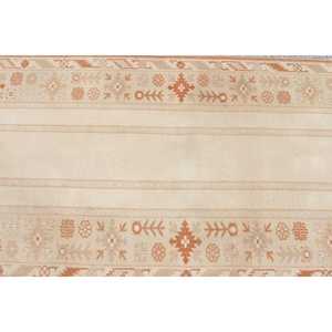 พรมตุรกีวินเทจ ขนาด 2.6x9.4 ฟุต สีเบจน้ำตาลลายจุด ทำจากขนสัตว์ - Product Image 5