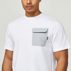Nouveauté Ensemble de t-shirts d'été en maille respirante et légère pour hommes Logo réfléchissant personnalisé Vêtement teint et lavé - Product Image 3