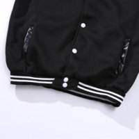 Jaket Varsity Wanita Model Letterman Musim Dingin, Kerah Tegak Longgar, Bahan Katun Fleece, Bernapas, Tahan Angin, Cepat Kering, Kualitas Tinggi