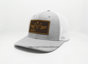 Fabriqué en usine au Vietnam, personnaliser le design gris clair structuré chapeau de sport en maille blanche à 6 panneaux, vêtements vintage et décontractés pour adultes - Product Image 2