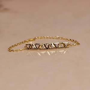 Silverings High Society - Pulsera de Plata de Ley 925 con Cadena Fina de Oro y Zirconia - Product Image 1