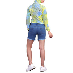 Suministro directo de fábrica Sudadera con capucha corta para mujer en color sólido Uso informal y al aire libre Sudadera con capucha corta para mujer - Product Image 5