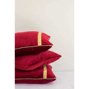 ปลอกหมอนและปลอกหมอนอิงสีแดงเข้ม - Product Image 1