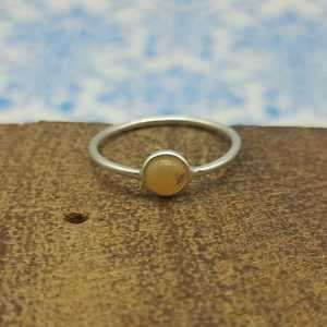 Teardrop Shape Oapl Gemstone 925 <b>Sterling</b> <b>Silver</b> Handmade Bezel <b>Ring</b> Nepali Thing <b>Stacking</b> <b>Silver</b> <b>Ring</b> Fine <b>Ring</b> for Her - Product Image 3