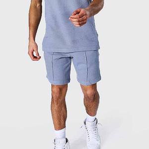 Conjunto de pantalones cortos de verano para hombre más vendido para logotipo personalizado impreso ligero patrón sólido conjunto corto al por mayor - Product Image 6