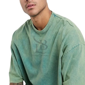 Camiseta lavada con ácido de gran tamaño personalizada de alta calidad, ropa informal de manga corta a la moda de calle, camiseta al por mayor para hombres - Product Image 2