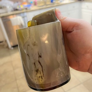 Mug à boire artisanal en corne de buffle naturelle |   Coupe à bière et à miad Viking - Product Image 4
