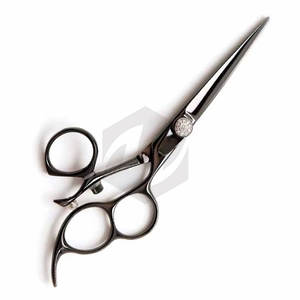 Ciseaux de coiffure professionnels avec lame tranchante et finition polie en acier inoxydable, ciseaux de salon avec design à trois anneaux - Product Image 2