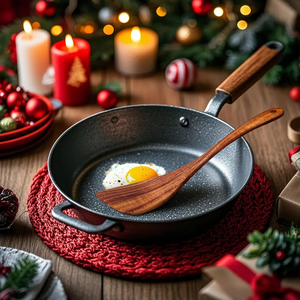 High Quality Natural Acacia <b>Wooden</b> Flat Frying <b>Spatulas</b> with Long Handle Cookware Utensils for Cooking Made in Vietnam - Product Image 4