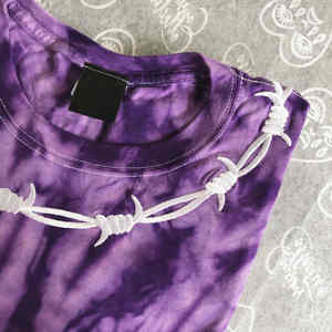 Alta calidad 100% algodón hombres logotipo personalizado Tie Dye ácido lavado camiseta de gran tamaño Camisetas cuello redondo - Product Image 6