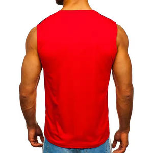 Venta al por mayor por encargo transpirable sin mangas de los hombres camiseta sin mangas de verano Casual gimnasio chaleco para adultos - Product Image 3