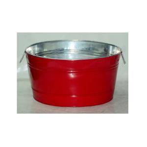 Seau à Champagne en acier inoxydable enduit de poudre bleue seau de fête de mariage cuve à boissons en acier inoxydable martelé - Product Image 2