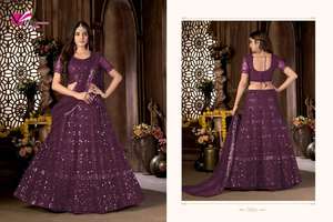 ชุด lehenga choli คอลเลกชั่นใหม่พร้อมชุดเย็บปัก - Product Image 6