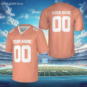 Camiseta de rugby transpirable de malla cosida con número de nombre del equipo camiseta de fútbol americano impresa en 3D personalizada - Product Image 6