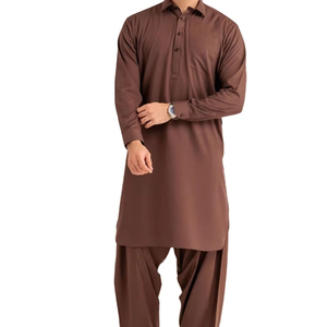 Customized OEM <b>Men's</b> <b>Shalwar</b> <b>Kameez</b> Personalized Plain Solid Color Casual Traditional Muslim Clothing at an Price - Product Image 1
