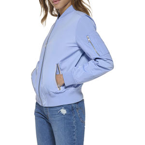 Chaqueta Universitaria con Logotipo Personalizado, Chaqueta Bomber Urbana Personalizada para Mujer, Chaqueta de Poliéster de Corte Regular para Mujer - Product Image 3