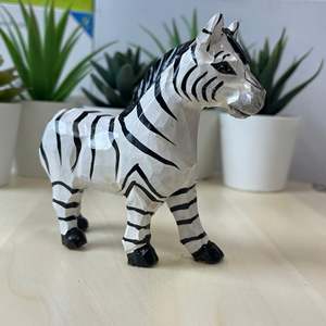 YEEYAYA scultura in legno fatta a mano statua Zebra e figurine di bambù e artigianato in legno per la decorazione della casa scolpito animali selvatici da Zoo - Product Image 6