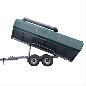 Dual Axis Silver Grain Bunker <b>Trailer</b> High Productivity Agricultural Feed Dump Cart Hay Transfer Dumper <b>Farm</b> Use - Product Image 6
