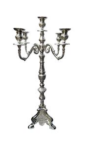 Menorah — métal plaqué Nickel, fait à la main, nouveau Design, décoration de noël, 1 pièce - Product Image 4
