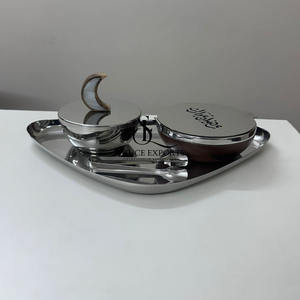 ชุดเตาเผาบخูร์อิสลาม รอมฎอน มูบาร็อค พร้อมถ้วยไม้ ฝาปิดรูปพระจันทร์เสี้ยว ที่คีบ และถาด สำหรับเทศกาลรอมฎอนและอีดในตะวันออกกลาง - Product Image 2