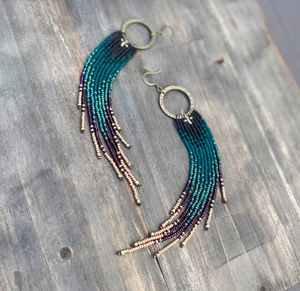 ต่างหูสร้อยคํา ต่างหูลูกปัด Boho ต่างหูพื้นเมือง - ต่างหูขอบ - Product Image 2