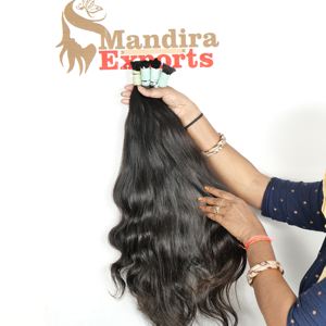 Venta al por mayor 100% Virgen India Onda de agua ondulada a granel Sin trama Cutícula alineada Extensiones de cabello humano - Product Image 1
