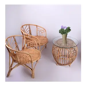 Wood Outdoor Restaurant Modern Rattan Garden Tables and Chairs Outdoor Furniture Patio Table Furniture Set Garden