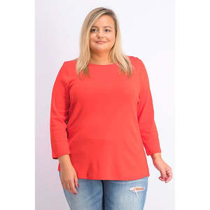 Top da Donna Charter Club con Scollo a Barca e Bottoni sulle Spalle, Arancione, Taglia XS, Decorazione Floreale Ricamata in Pizzo, Chiffon Lavorato a Maglia, Autunnale - Product Image 1