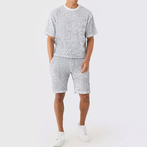 Conjunto de pantalones cortos deportivos para hombre, superventas, con logotipo personalizado, diamantes de imitación, talla grande, lavado ácido, secado rápido, ropa de otoño, transpirable, talla personalizada - Product Image 1