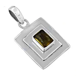 Colgante de Plata 925 con Piedra Ojo de Tigre para Mujer, Estilo Bohemio, Chapado en Oro, Joyería de Moda con Dijes Naturales - Product Image 1