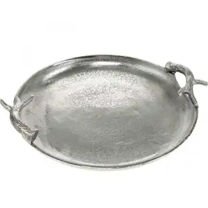 Aluminium Antlers Decorative Tray A Perfect Accent Home Accessory Will Bring A Rustic Touch To Any Type Of Home Decorations