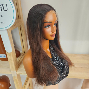 Mayorista de Pelucas de Cabello Humano Largo con Rizado Kinky, 100% Cabello Virgen Vietnamita, Doble Trama, Frontal 13x4, Densidad 200%, HD Sin Pegamento - Product Image 2