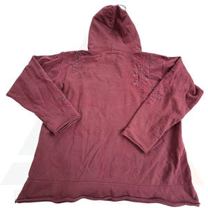 Sweat à capuche oversize pour femme, hiver, coupe décontractée, avec broderie florale écologique de qualité supérieure, poche kangourou et logo frontal - Product Image 5