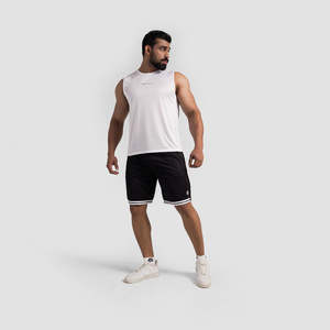 Débardeur blanc respirant en coton et élasthanne pour homme, taille XL, idéal pour la musculation, l'entraînement et le style urbain, avec col à capuche - Product Image 4